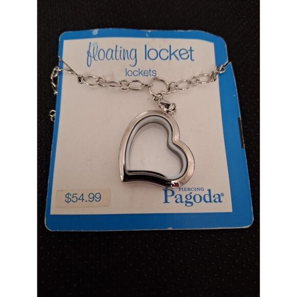 Pagoda Live, Laugh, Love Floating Locket HEART Sequin Pendant 20" Chain CHOOSE - Picture 1 of 4